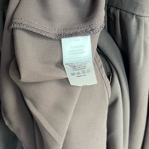 Vicente Camuto Sizes, S, M Chocolate Torte Ruched Flounce Dress - Picture 13 of 13